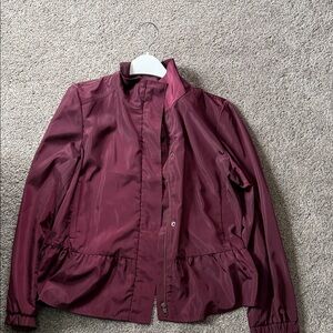 LOFT Deep Burgundy Utility Jacket